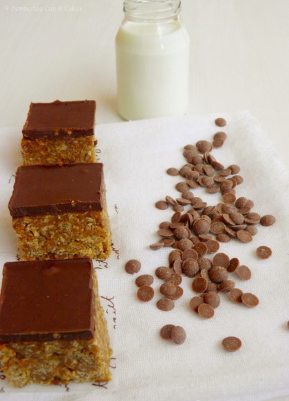 Barritas de cereales con chocolate