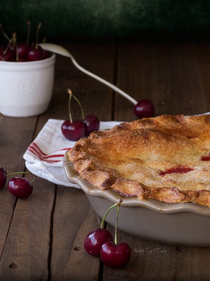 Double Crusted Cherry Pie (Tarta de cerezas estilo americano)
